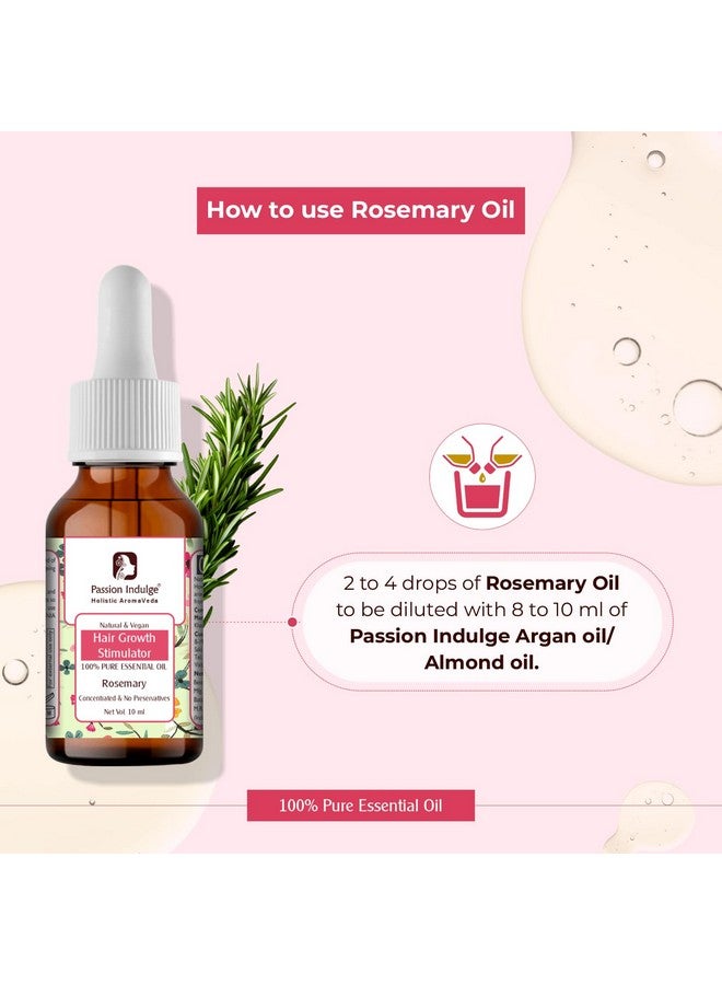 passion indulge Rosemary Essential Oil For Refreshing, Acne, Scalp Disorders And Hair Growth - 10Ml - Image 3