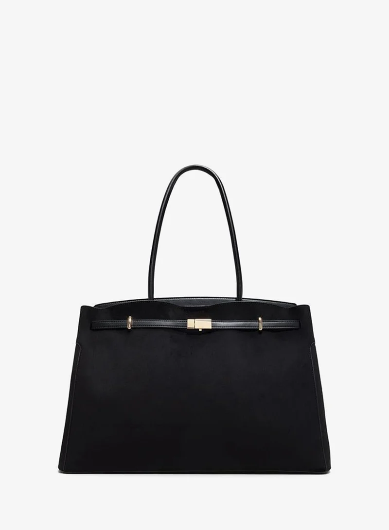 Evelynee Ladies Black Tote Bag