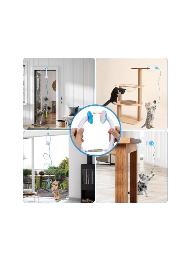 Cat Toys Interactive for Indoor Cats, Smart USB Rechargeable Door Hanging Automatic Retractable Cat Enrichment Toys, Teaser Electronic Self Play Cat String Mouse Toys Hunting Exercising - Image 5