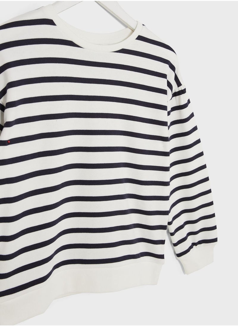 MANGO - Kids Striped Sweatshirt - Image 1