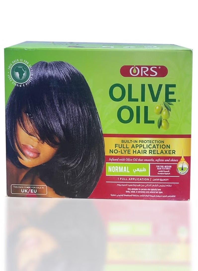 ORS Hair Relaxer Kit With Olive Oil Regular Strength Built In Protection For Fine & Medium Hair