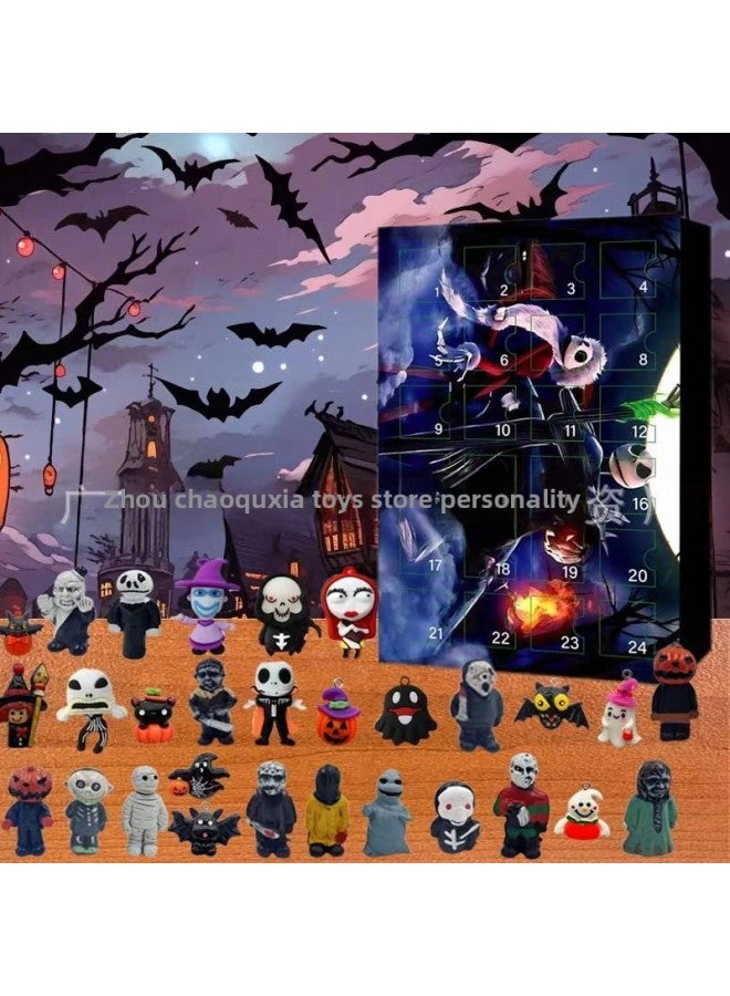 Loquat Countdown Calendar Blind Box Ghost Atmosphere Gothic 24 Pct Gift Advent Day Box-Color: Upgraded Version F - Image 2