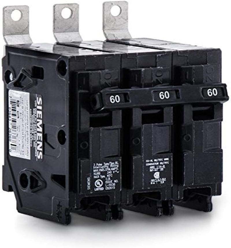 SIEMENS B360 60Amp Three Pole 240Volt 10KAIC Bolt in Breaker COLOR