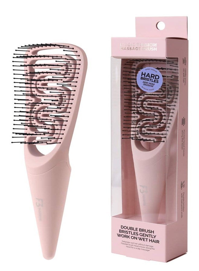 F3 Systems, Magic Detangler and Scalp Massage Brush - Flexible Bristles for Knot-Free Wet & Dry Hair, Professional Care for Adults and Kids - Image 1