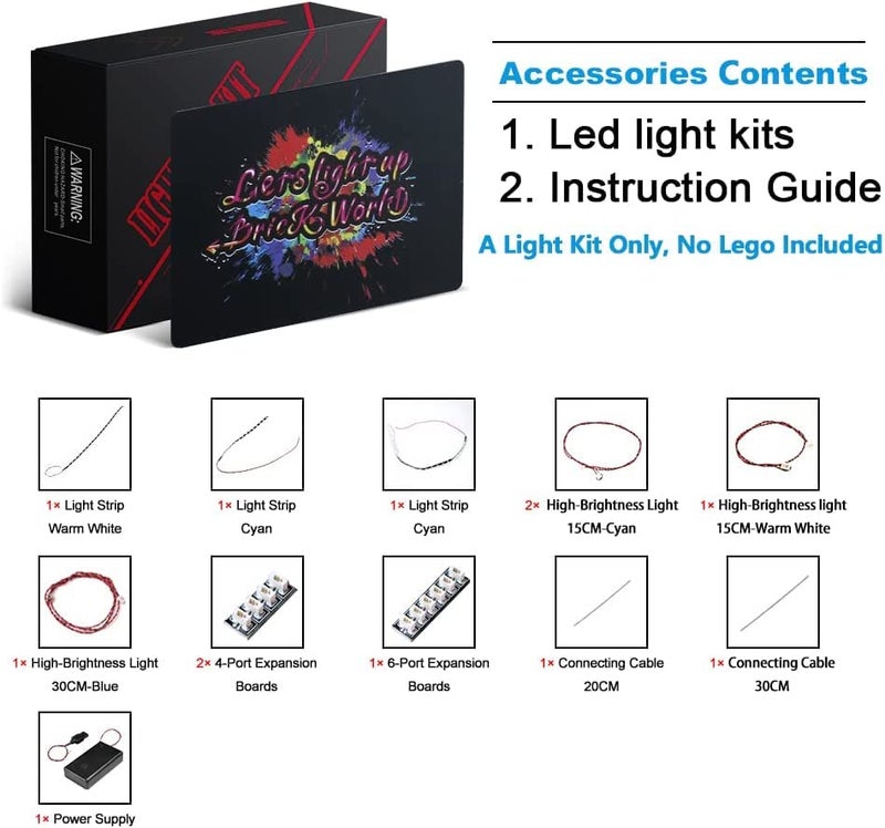 BrickBling LED Lights Compatible with Lego Starry Night, Light Kit Compatible with Lego Van Gogh Compatible with Lego 21333-Classic Version (Lights Only, No Model) - Image 2