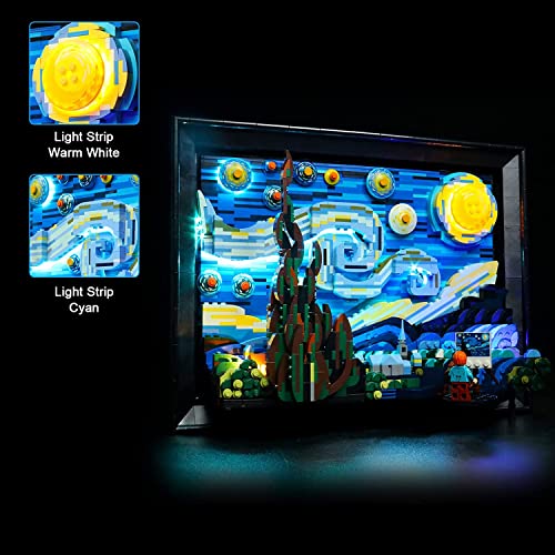 BrickBling LED Lights Compatible with Lego Starry Night, Light Kit Compatible with Lego Van Gogh Compatible with Lego 21333-Classic Version (Lights Only, No Model) - Image 3