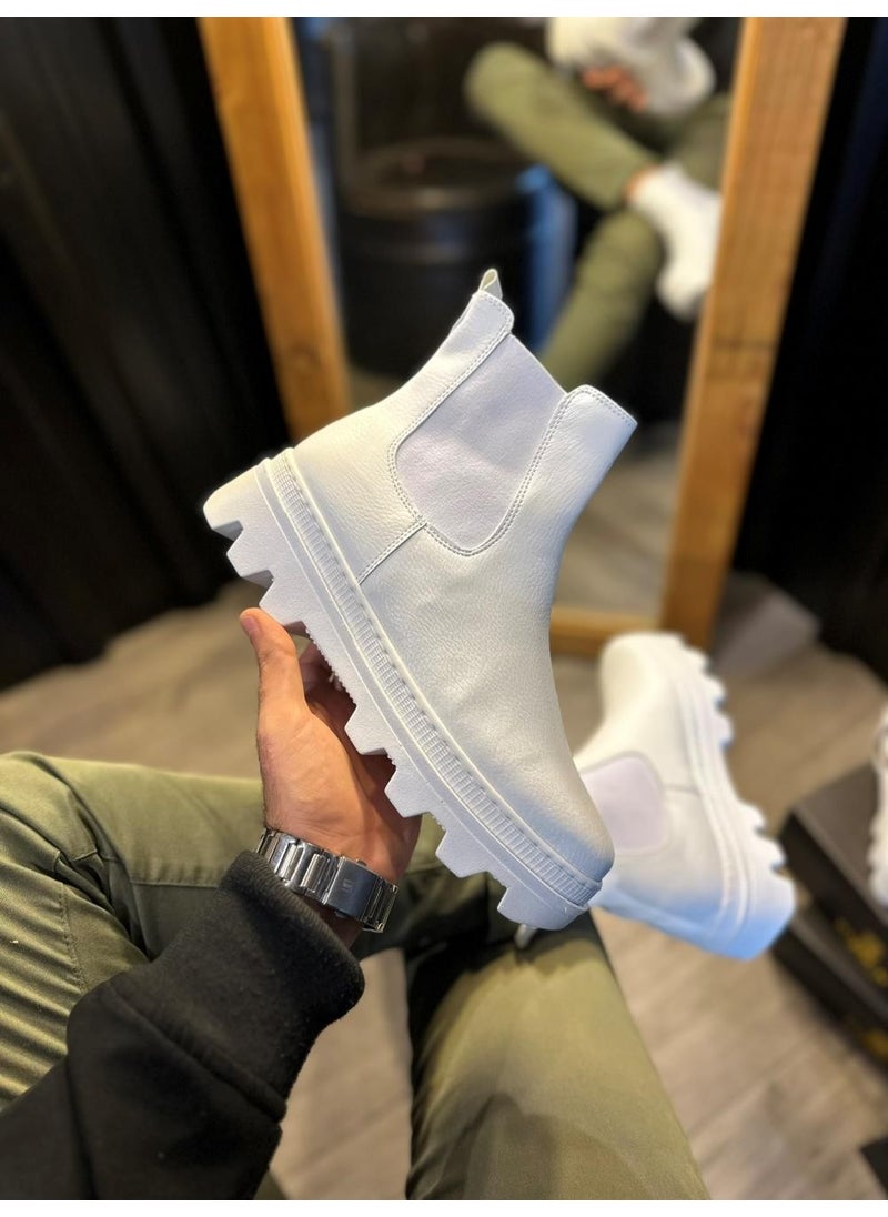 KnACK - High Sole Chelsea Boots 113 White - Image 1