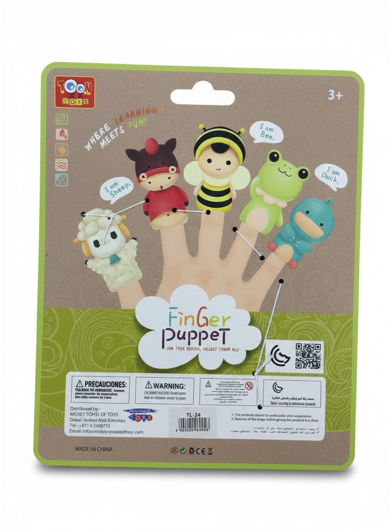 Toon Toyz 5-Piece Pirate Adventure Finger Puppets Set - Soft Rubber Swashbuckling Toys for Kids - Image 3
