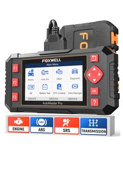 Foxwell Car Scanner NT604 Elite OBD2 Scanner ABS SRS Transmission, Check Engine Code Reader,Diagnostic Scan Tool with SRS Airbag Scanner, Car Diagnostic Scanner for All Cars with Battery Test  - Image 1