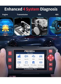 Foxwell Car Scanner NT604 Elite OBD2 Scanner ABS SRS Transmission, Check Engine Code Reader,Diagnostic Scan Tool with SRS Airbag Scanner, Car Diagnostic Scanner for All Cars with Battery Test  - Image 2