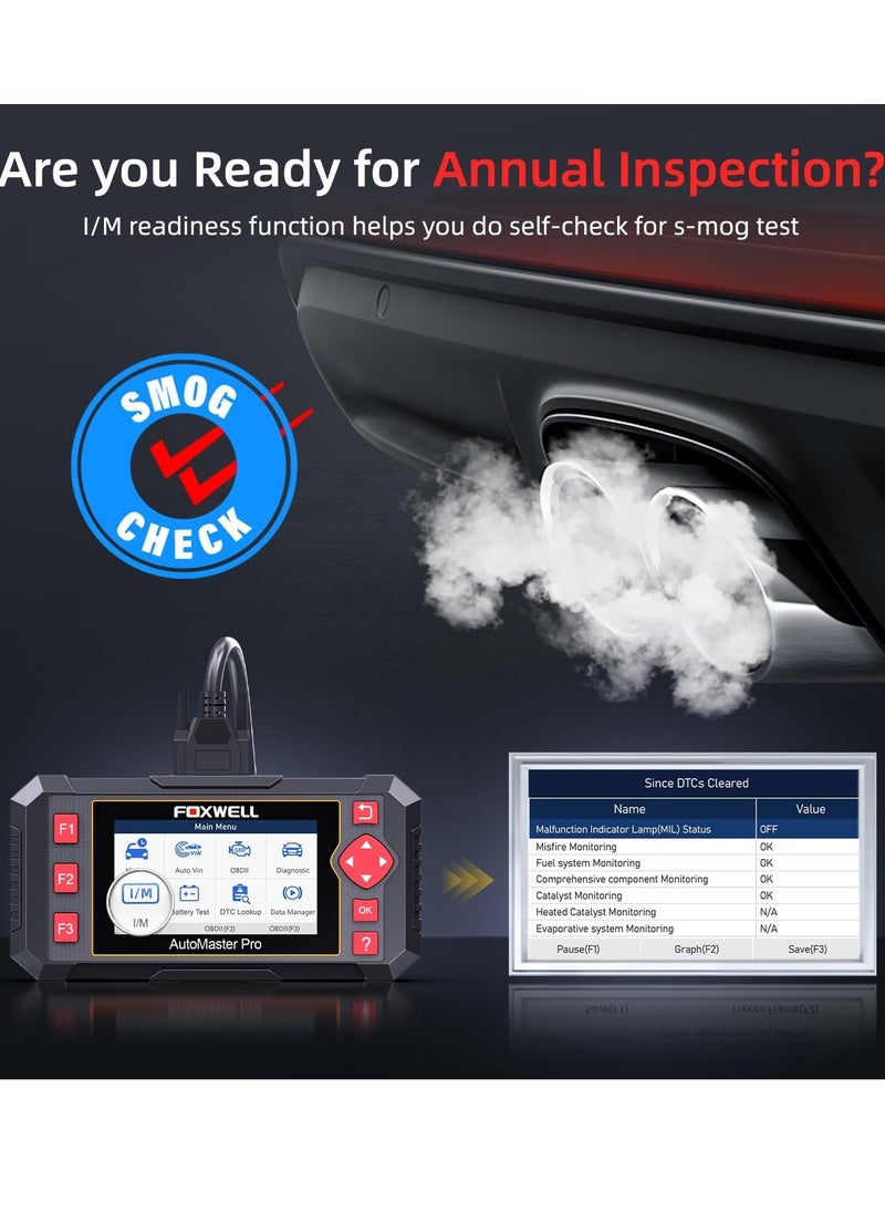 Foxwell - Car Scanner NT604 Elite OBD2 Scanner ABS SRS Transmission, Check Engine Code Reader,Diagnostic Scan Tool with SRS Airbag Scanner, Car Diagnostic Scanner for All Cars with Battery Test - Image 1