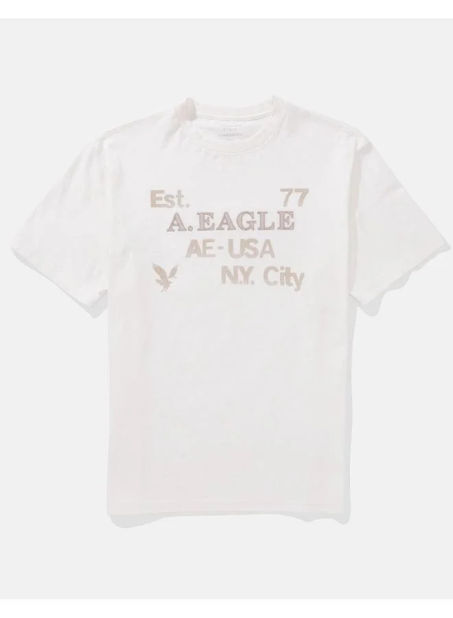 American Eagle AE Applique Logo Graphic T-Shirt