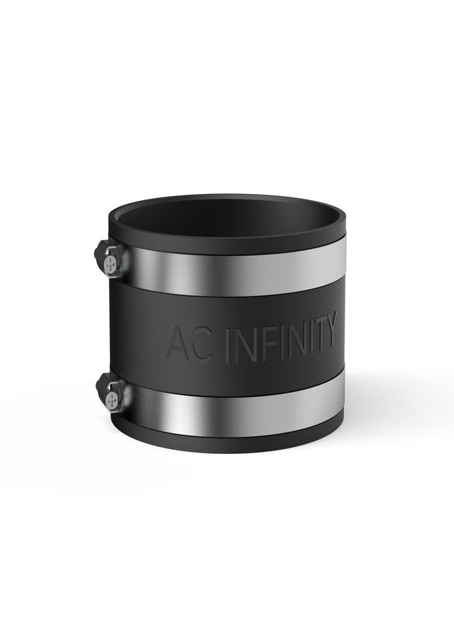 AC Infinity Noise Reduction Clamp 4-Inch, Duct Coupler with Stainless Steel Clamps, Flexible Rubber Coupling for Inline Fans and Carbon Filters in Growing and HVAC - Image 1