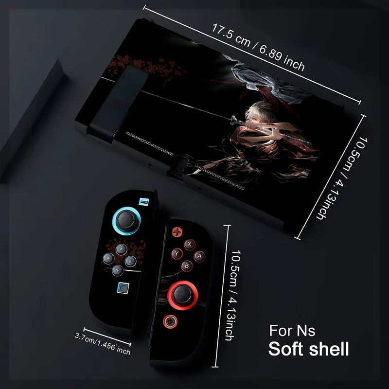 Soft Shell Protective Case for Nintendo Switch OLED Lightweight TPU Anti Slip Sweat Resistant Scratch Proof Shock Proof Design of Little Dance - Image 3