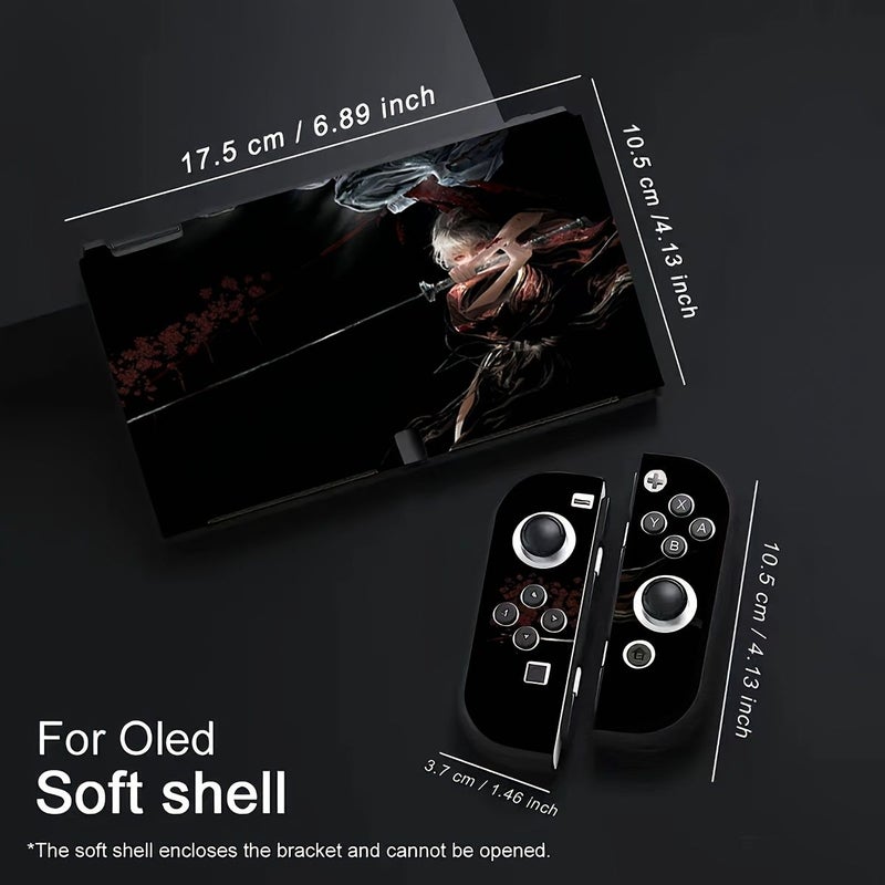 Soft Shell Protective Case for Nintendo Switch OLED Lightweight TPU Anti Slip Sweat Resistant Scratch Proof Shock Proof Design of Little Dance - Image 1