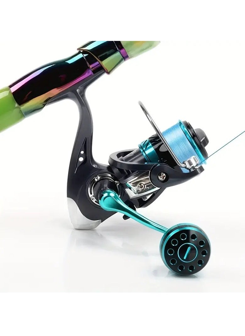 Gonice Rotary Fishing Reel DK 5000 Maximum Braking Force 22.05LB Gear Ratio 5.2:1 Metal Spool Rotary Reel EVA/ Metal CNC Rocker Rod Throwing Fishing Reel Seawater Fishing Reel Fishing Gear  - Image 4