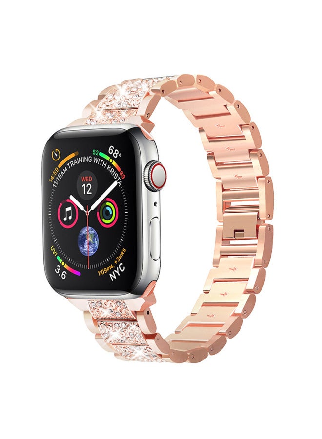 MSSM Suitable For Apple Watch Strap Fashion Metal Solid Stainless Steel Apple Strap Diamond Iwatch Strap - Image 2