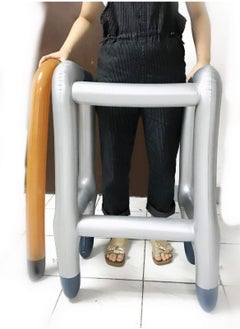 Y&D Inflatable Zimmer Frame and Walking Stick, Party Fun Toy, Blow Up Toy Novelty Gag Joke Dress for Adult, Kids, Grandma Fancy Accessories  - Image 4