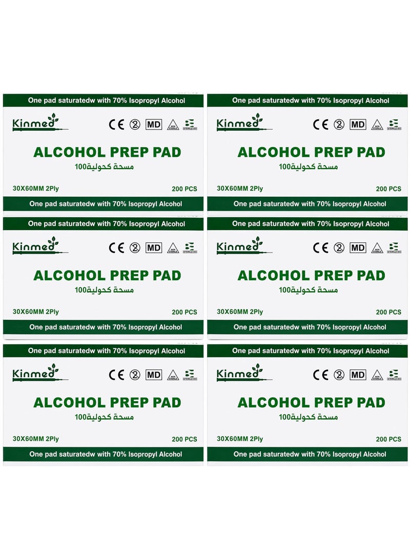 Kinmed Pack Of 6 Kinmed 200 pieces per pack Alcohol Based Medical Swabs - Image 2