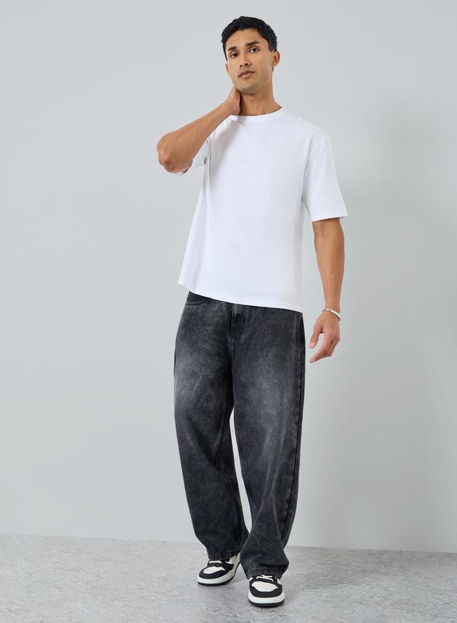 Styli Men Oversize Slogan Heavy Jersey T-Shirt - Image 2