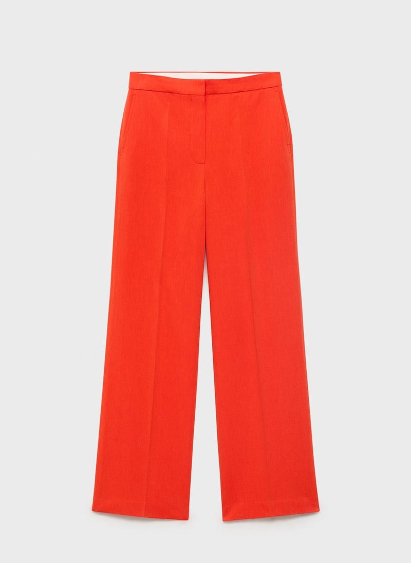 MANGO Straight mid-rise suit trousers  - Image 1