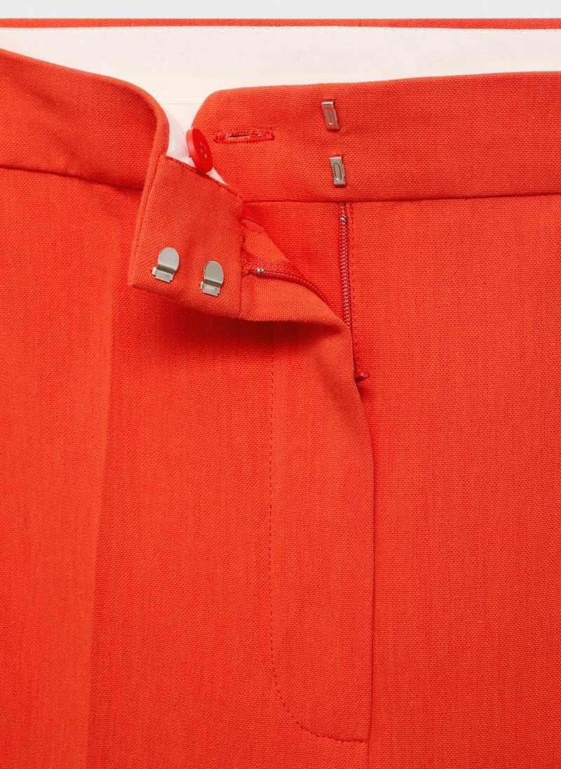 MANGO Straight mid-rise suit trousers  - Image 3