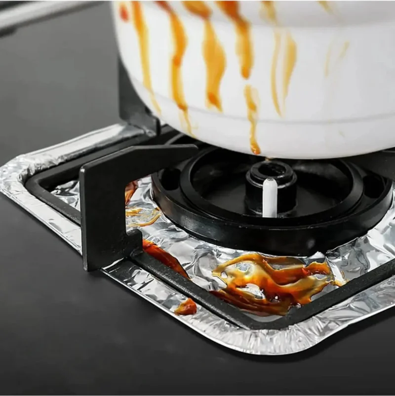 Tineke Reusable 10-Piece Stove Top Protector Stain Preventive Heat Resistant Stove, Grill Protective Foil