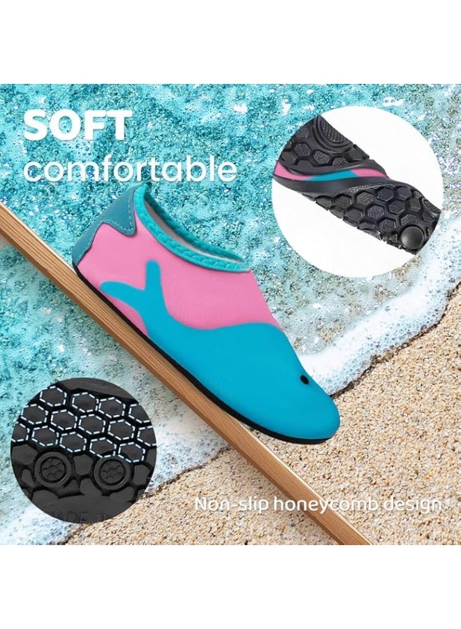 Lucky Kids Water Shoes for Kids Quick-Dry Non-Slip Beach Shoes Swimming Aqua Socks for Diving Surfing Kayaking Beach Walking Water Park - Image 4