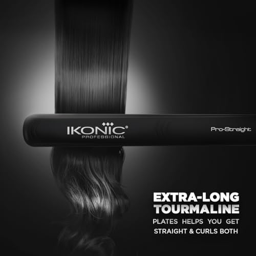 Ikonic Pro Straight Hair Straightener, Black, Floating Ceramic Plates, Nano Titanium Technology,Overheat protection - Image 3