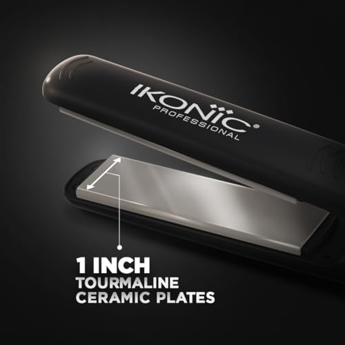 Ikonic Pro Straight Hair Straightener, Black, Floating Ceramic Plates, Nano Titanium Technology,Overheat protection - Image 2