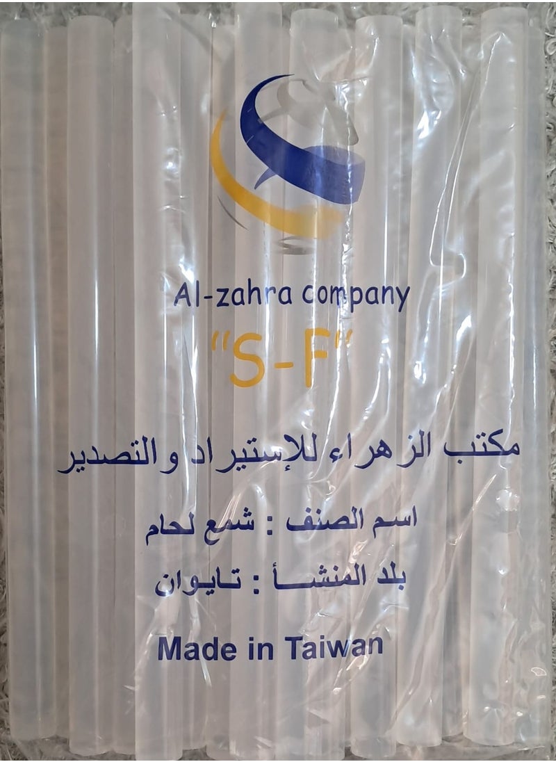 الزهراء أعواد شمع شفاف سليكون لاصق لمسدس الشمع عبوة بها 24 قطعة حجم سميك  - Image 2