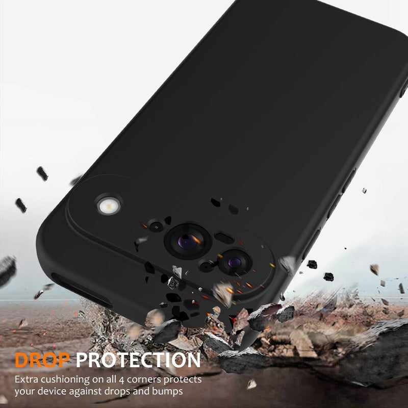 HuHa Protective Cover For Google Pixel 9 Shockproof Silicone Magsafe Phone Case(Black) - Image 2