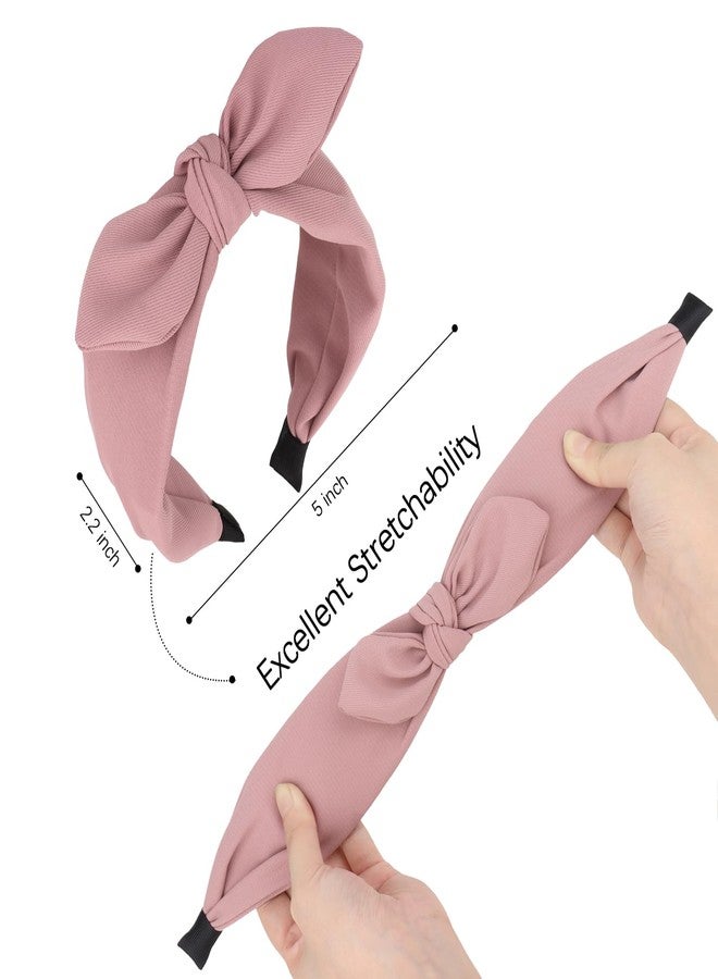 Jaciya Headbands for Women Wide Knotted Bow Headband for Girls Hair Accessories Bunny Ears Head Band - Image 3