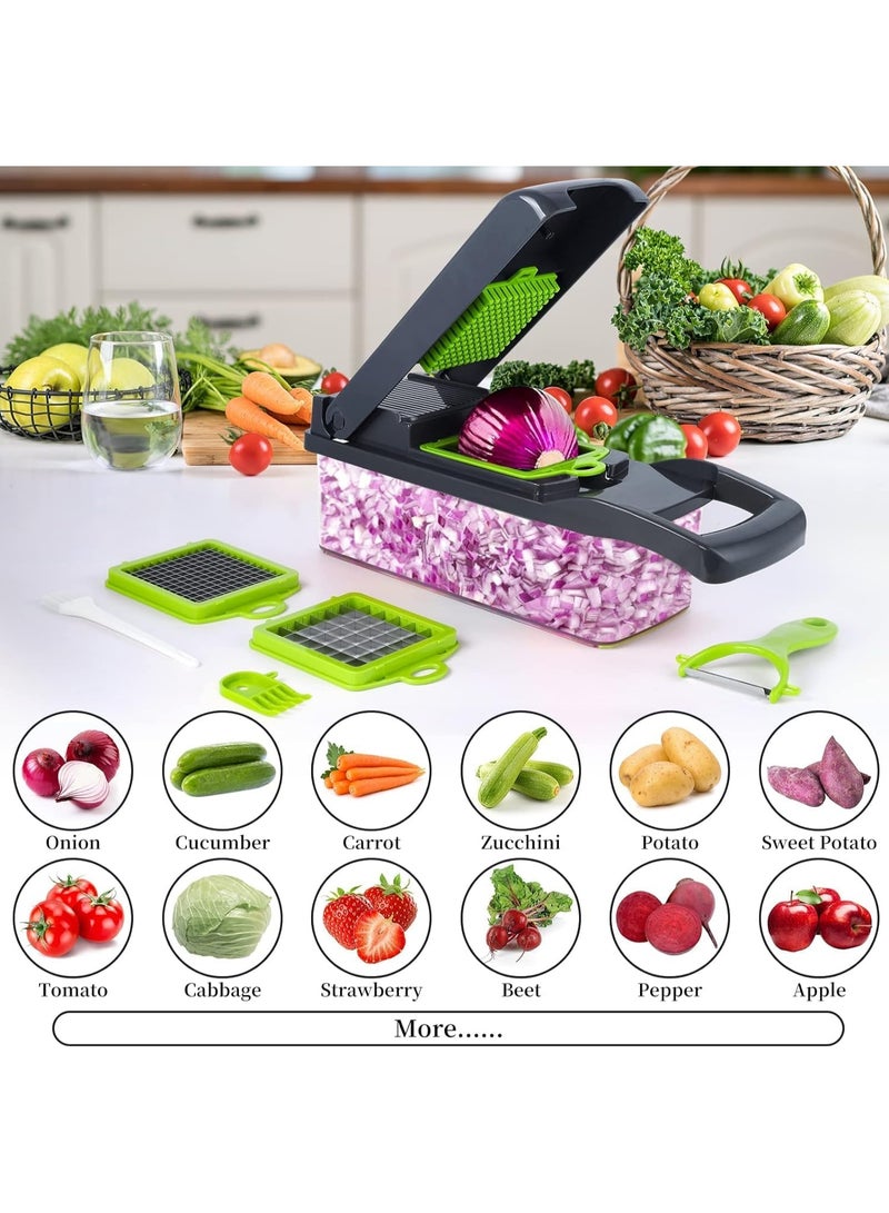 Generic 16-in-1 Vegetable Chopper & Slicer with Container – Multi-Function Food Cutter with Interchangeable Blades for Dicing, Slicing & Grating - Image 5