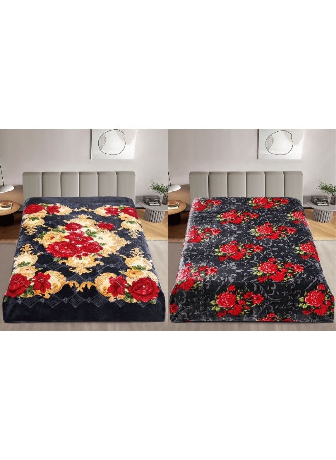 SMART HOME Luxury Double-Sided Winter Blanket - Soft, Silky, and Luxuriously Textured Double-Layer Bed Blanket - 4 kg - 200x230 cm - Heavy Blanket, Textured Blanket, Thick Double-Layer Winter Blanket - Ideal for Sleeping and Winter Furnishings  - Image 1