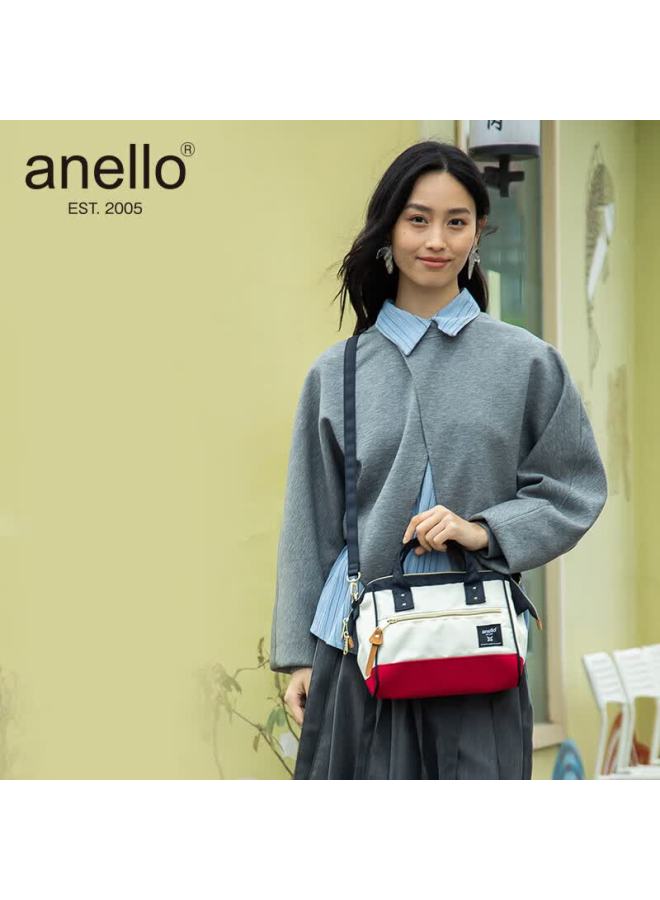Anello Japan Rakuten Single Shoulder Crossbody Boston Bag Lightweight Large Capacity Box Shaped Small H0851z Red Blue White - Image 1
