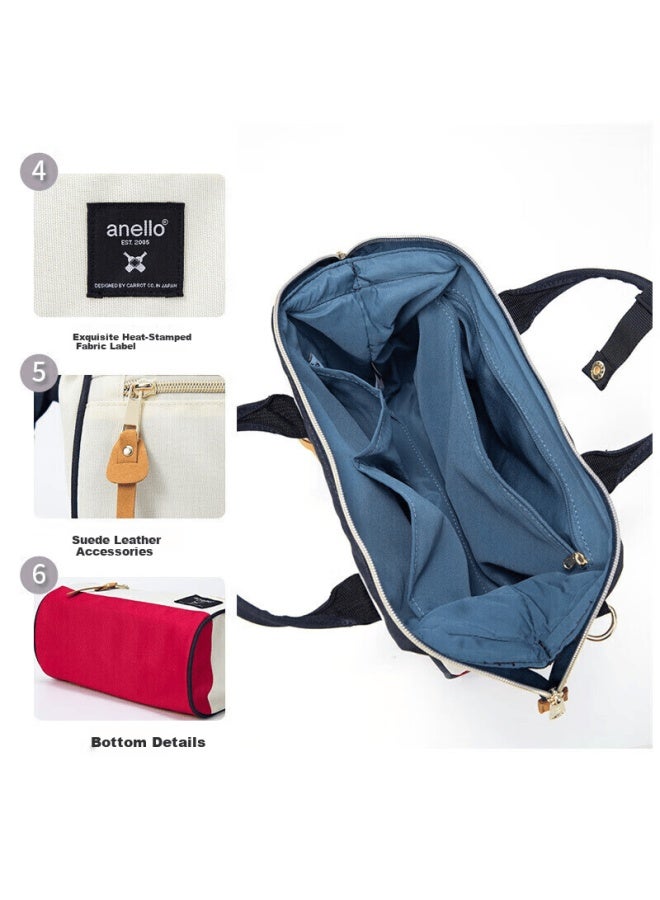 Anello Japan Rakuten Single Shoulder Crossbody Boston Bag Lightweight Large Capacity Box Shaped Small H0851z Red Blue White - Image 2