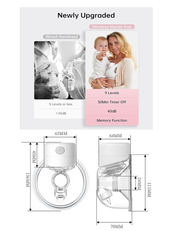 يمكن ارتداؤها الكهربائية مصاصة الثدي ، خالية من ناحية مصاصة ، وانخفاض مستوى الضجيج ، 180 مل مجانا درابزين - Image 4