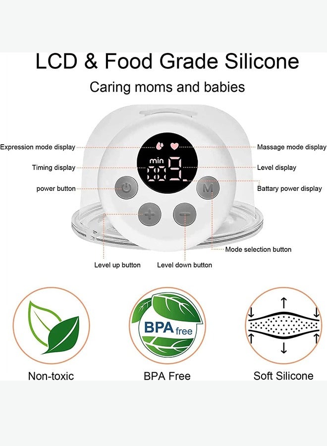 يمكن ارتداؤها الكهربائية مصاصة الثدي ، خالية من ناحية مصاصة ، وانخفاض مستوى الضجيج ، 180 مل مجانا درابزين - Image 3