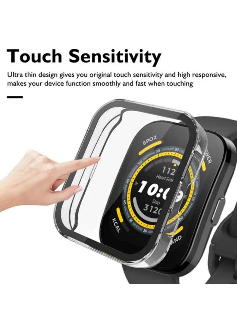 1PCS Glass Case For Amazfit Bip 5 Screen Protector All-around Bumper Shell Protective Cover For Amazfit Bip5 Replacement Accessories - Image 5