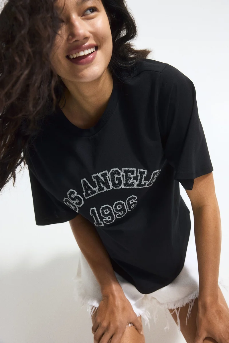 H&M Embellished T-shirt