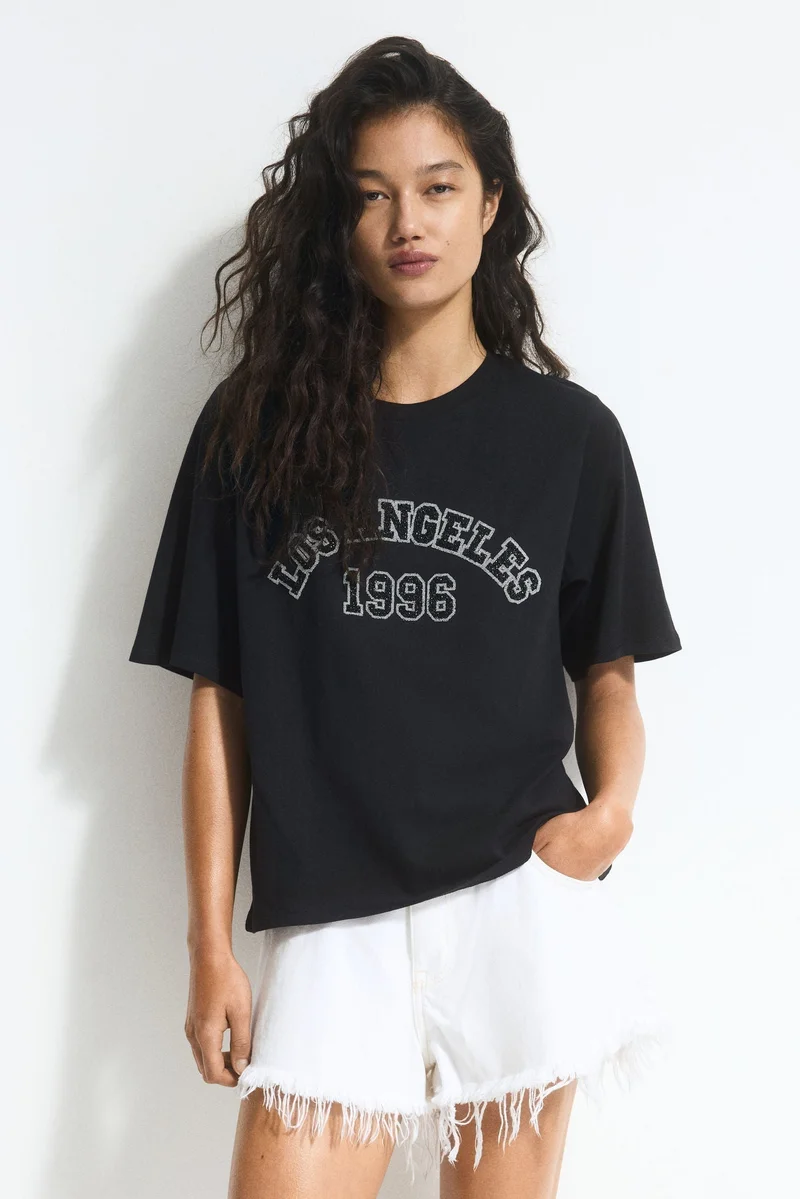 H&M Embellished T-shirt