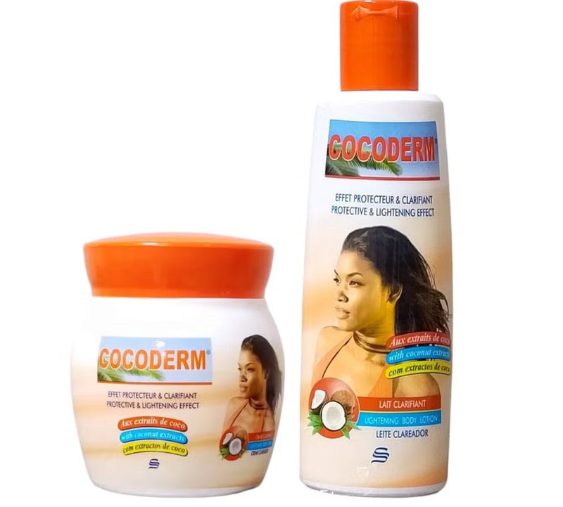 COCODERM Coco Derm Exfoliating and Purifying Cream 300ml + Body Whitening Lotion 500ml - Image 2