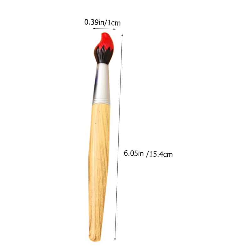Wooden Ballpoint Pens Smooth Writing 5 Pack Creative Brush Design Office School Supplies - Image 3
