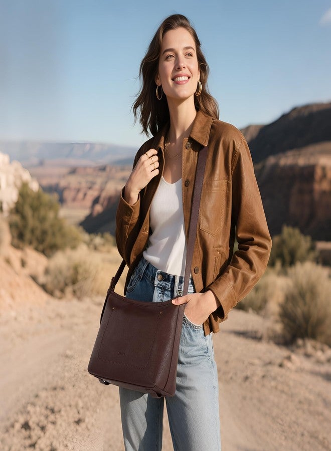 befen Genuine Leather Hobo Crossbody Bag for Women Soft Real Leather Women's Shoulder Handbags with 7 RFID Blocking Card Slots Designer Crossbody Purse with Adjustable Strap for Travel, Coffee - Image 3
