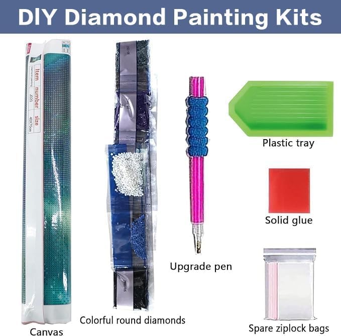 Ekuxom Dragon Diamond Art Kits for Adults, Dragon Diamond Painting Kits, Round Diamond Art Dragon Full Drill Gem Art for Beginners Gifts Home Wall Decor 14x14 inch - Image 5