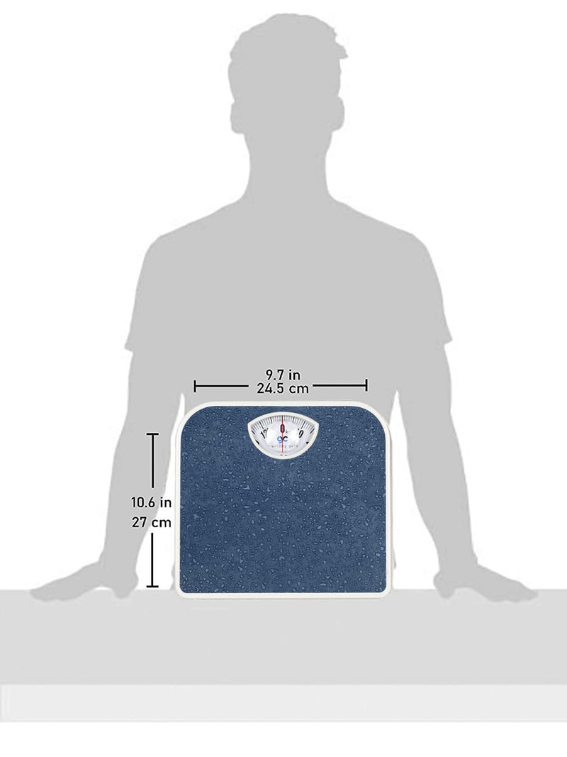 GVC Weight Machine | Iron Analog Weighing Scale | Full Metal Body With Anti-Skid Mat | Capacity: 130Kg, Blue - Image 3