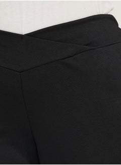 Styli Plus Size Criss-Cross Waistband High Rise Flared Pants  - Image 3