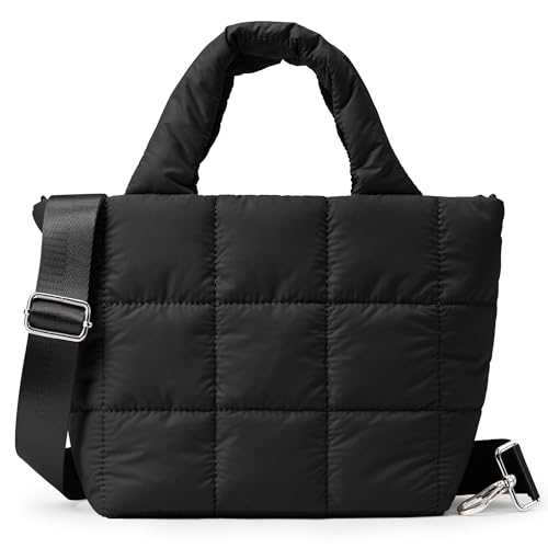 KALIDI FANCY FOREST KALIDI Quilted Tote Bag Small Puffer Crossbody Bag for Women Lightweight Nylon Puffy Shoulder Handbag with Adjustable Strap - Image 1