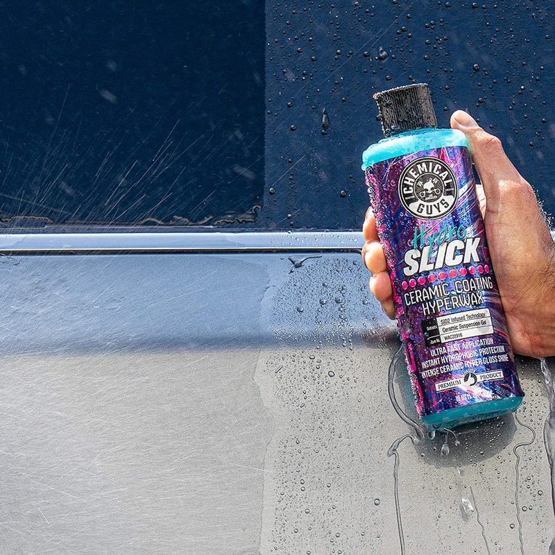 Chemical Guys كيميكل غايز WAC22916 هايدرو سليك طلاء سيراميك براق مكثف Sio2 هايبر واكس، لمعان هايبر، آمن للسيارات، الشاحنات، سيارات الدفع الرباعي، الدراجات النارية، المركبات الترفيهية والمزيد، 16 أونصة سائلة - Image 5